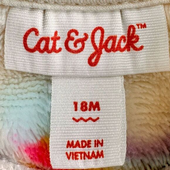 Cat & Jack Girls Fuzzy Rainbow Print Pullover Crewneck Sweatshirt. 18 Months. - Picture 4 of 6